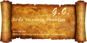Grünczveig Orsolya névjegykártya